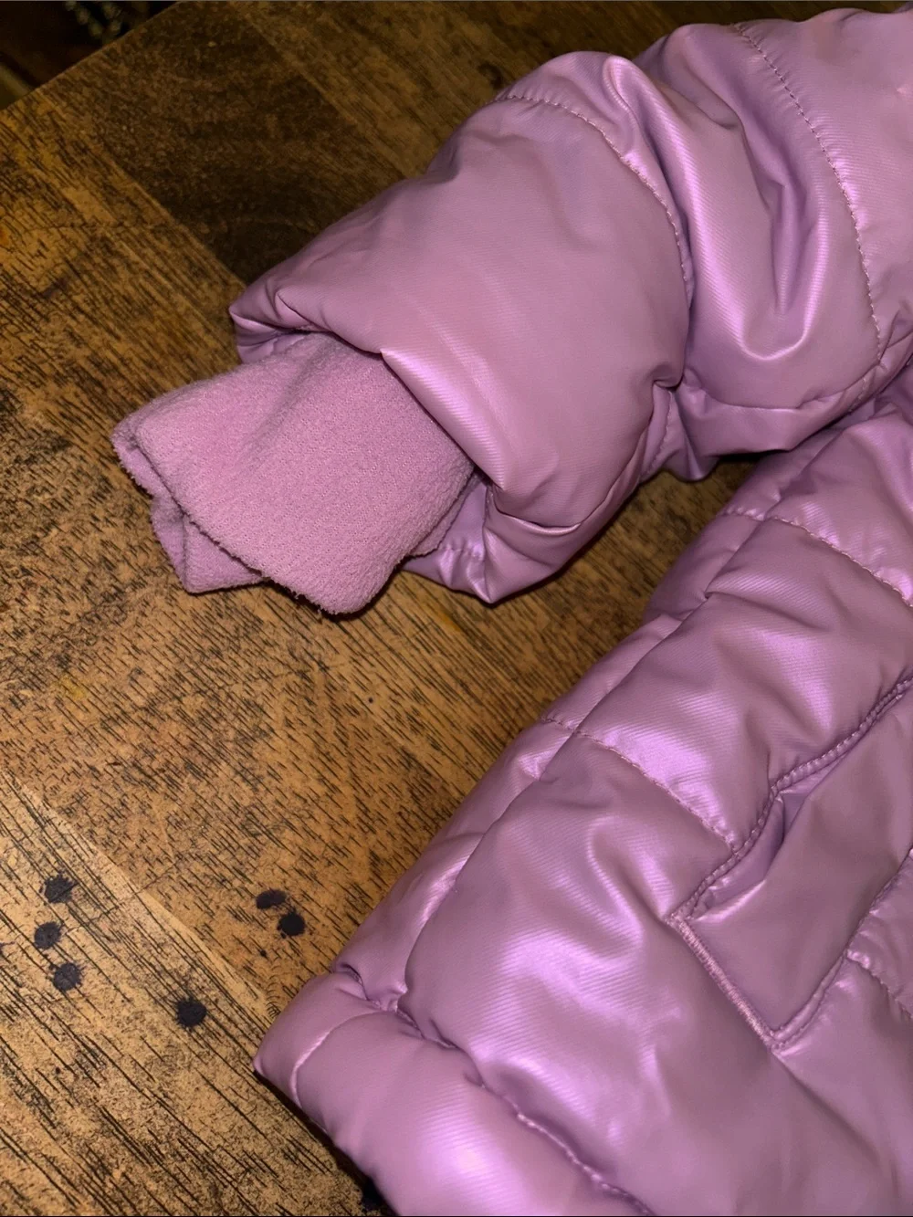 Cat & Jack Lilac Hooded Puffer Coat
